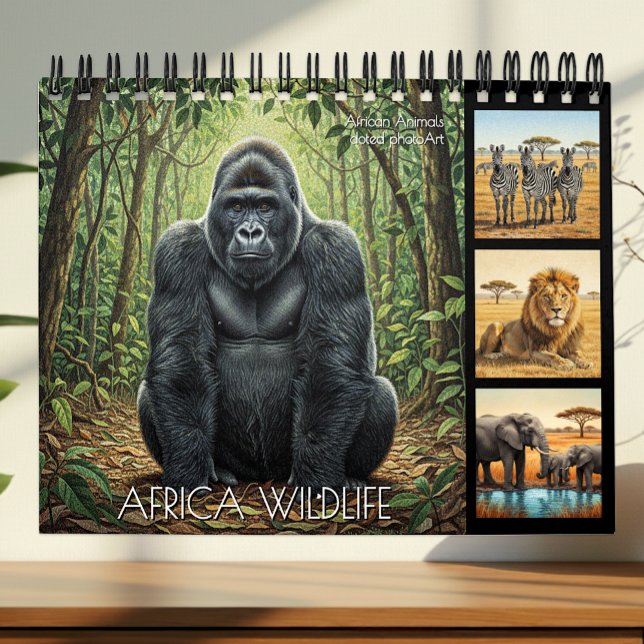 Afrikas Kalender för Vilda Djur 2027 / Afrikanska  (African Animals Calendar / Africa Wildlife)