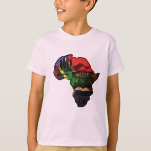 Afrikas kulturarvskonst - ett kulturellt fusion t-shirt