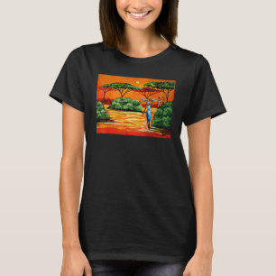Afrikas kvinnor med stift och konst t shirt