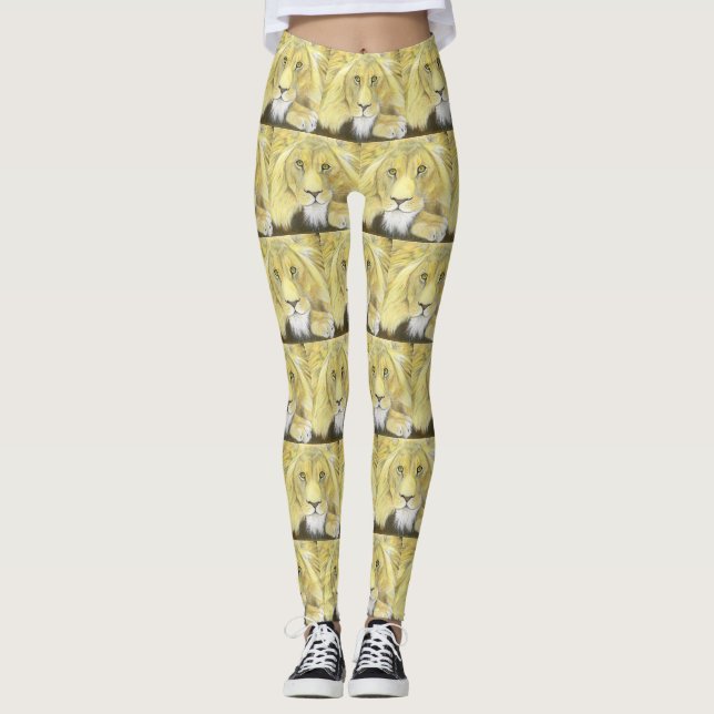Afrikas Lejona lag Leggings (Framsida)