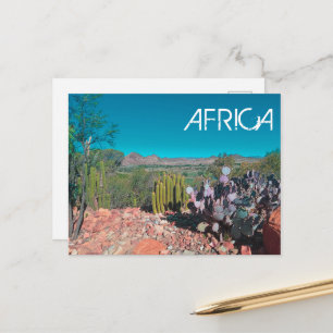 Afrikas ökenlandskap natur kaktusväxter vykort