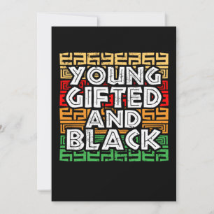 Afrikas Pride Black History Young Gisted and Black Spara Datumet