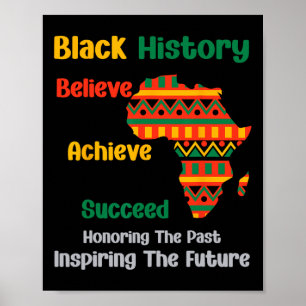 Afrikas senaste inspirerande framtida svarta histo poster