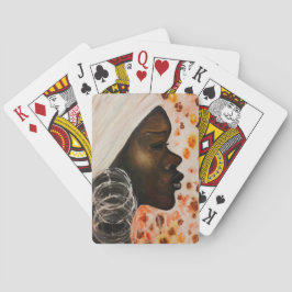 Afrikas skönhetskort målning av Woman Ansikte Casinokort