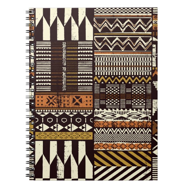 Afrikas stamnät, abstraktens vintage. anteckningsbok (Framsidan)