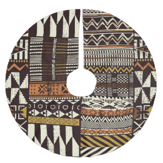 Afrikas stamnät, abstraktens vintage. julgransmatta borstad polyester