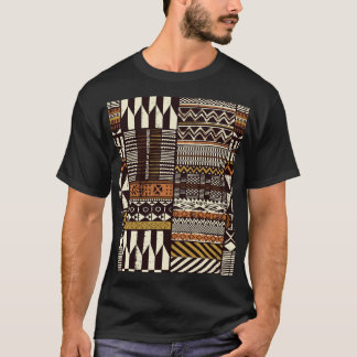 Afrikas stamnät, abstraktens vintage. t shirt