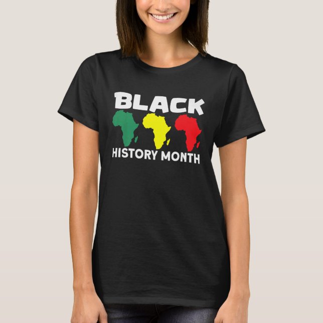 Afrikas svarta historik i Karta T Shirt (Framsida)