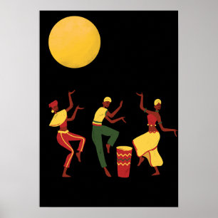 Afrikas tema - dans i månljuset poster