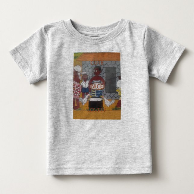 Afrikas traditionella livsstil i hemmet t-shirt (Framsida)