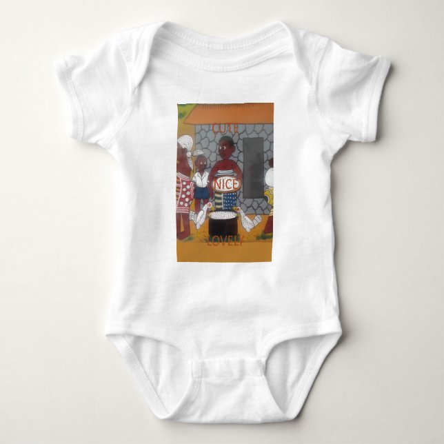 Afrikas traditionella livsstil i hemmet t shirt (Framsida)