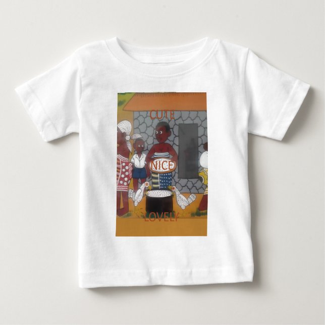 Afrikas traditionella livsstil i hemmet tee shirt (Framsida)