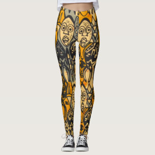Afrikas utskriftslagar leggings