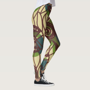 Afrikas utskriftslagar leggings