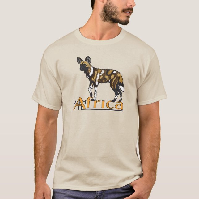 Afrikas vild hund t shirt (Framsida)