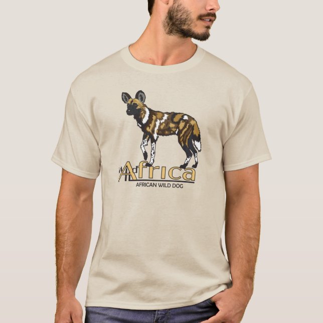 Afrikas vild hund t shirt (Framsida)
