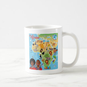 Afrikatecknadkarta Kaffemugg