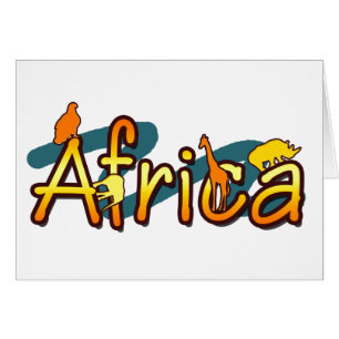 Afrikatrendigcoola och roliga designkort hälsningskort