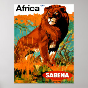 Afrikavintage resoraffisch poster