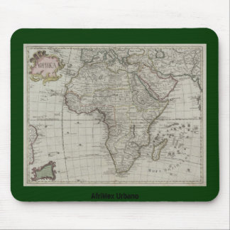 AfriMex Urbano gammal afrikansk karta Mousepad Musmatta