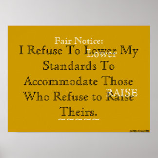 AfriMex Urbano Motto "Jag vägrar.." Poster