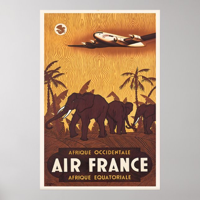 Afrique Occidentale Vintage Resemalannons Skräddar Poster (Framsidan)