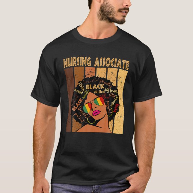 Afro African American Black Hist T Shirt (Framsida)