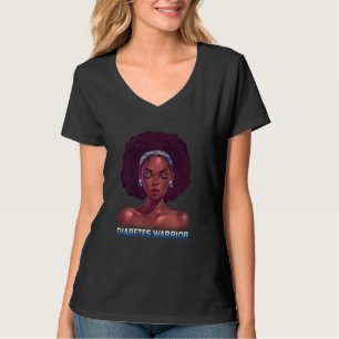 Afro African American Black Woman T1d Diabetes Kri T Shirt