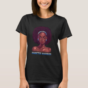Afro African American Black Woman T1d Diabetes Kri T Shirt