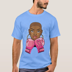 Afro African American Breast Cancer for Women Gir T Shirt