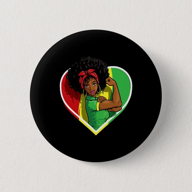 Afro African American Women Black Melanin Juneteen Knapp (Framsida)