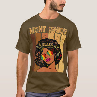 Afro African American Women Black T Shirt