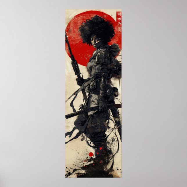 Afro African Fullt Body Action Poster (Framsidan)