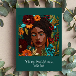 afro afrocentric embroidery emerald mor kort
