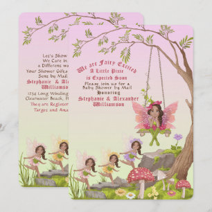 Afro American Baby Shower Inbjudningar