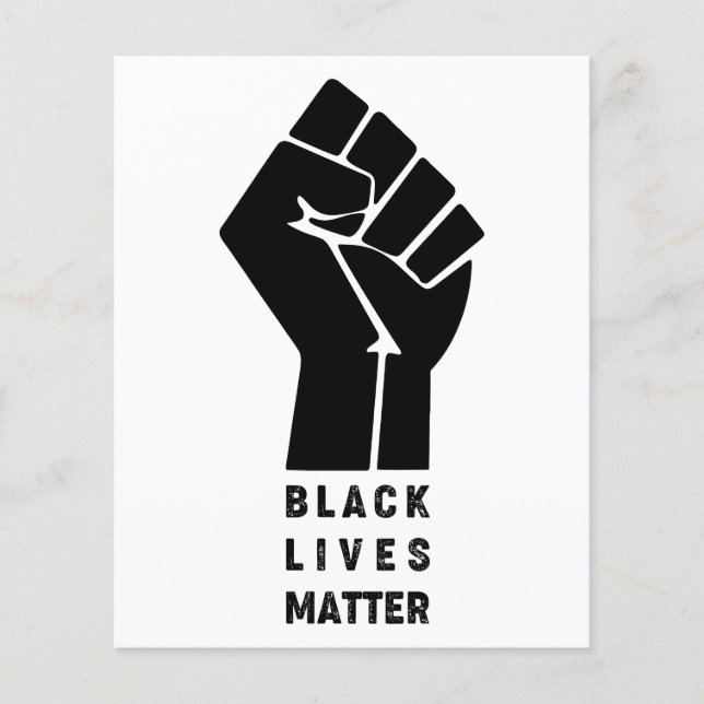 Afro american fist black life matter symbol prote flygblad (Framsidan)