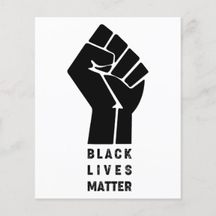 Afro american fist black life matter symbol prote flygblad