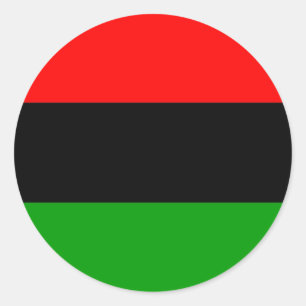 afro american flagga afro american runt klistermärke
