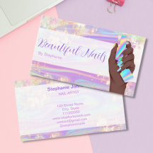 Afro American Glitter Holografiska Opal Nail Salon
