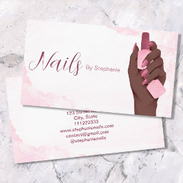 Afro American Glitter Nail Artist ManiboyBeauty Visitkort