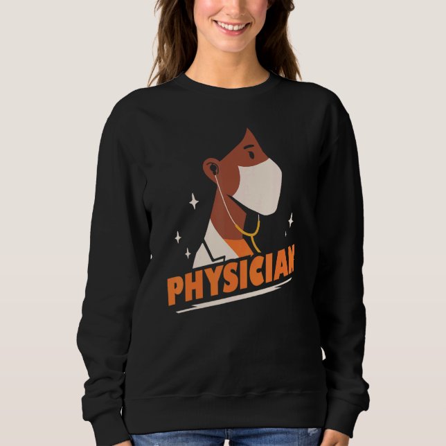 Afro American Physician Mamma Student Md Doktor Mo T Shirt (Framsida)
