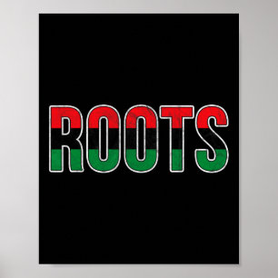 Afro-american Roots - Pan African Unia Flagga Dist Poster