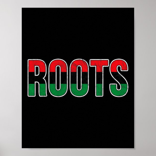 Afro-american Roots - Pan African Unia Flagga Dist Poster (Framsidan)