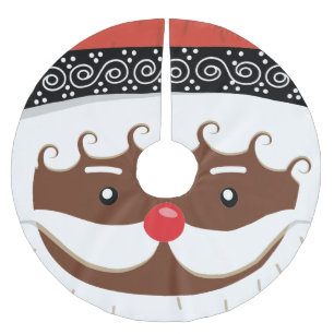 afro american Santa Julgransmatta Borstad Polyester