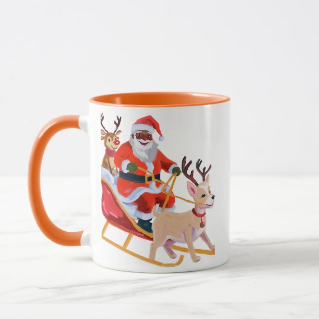 Afro american Santa och vänner Mugg (Vänster)