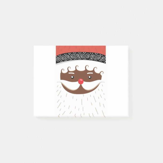 afro american Santa Post-it Block (Framsida)
