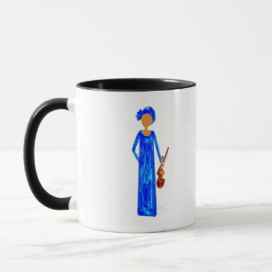 Afro amerikan violinist mugg