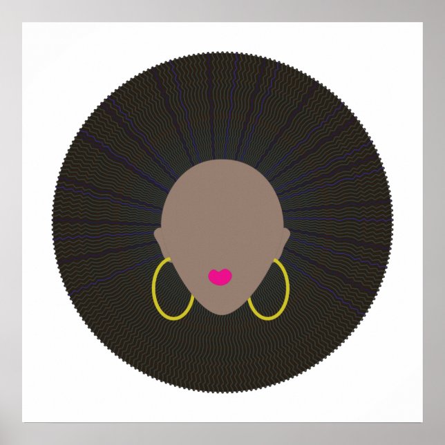 Afro Art | Modern minimal Silhouette-design Poster (Framsidan)