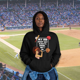 Afro Baseball Mamma MY KID KANSKE INTE ALLTID SVAR T Shirt