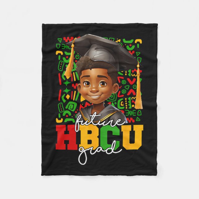 Afro Black Boy College Graduation Future Hbcu Grad Fleecefilt (Framsidan)